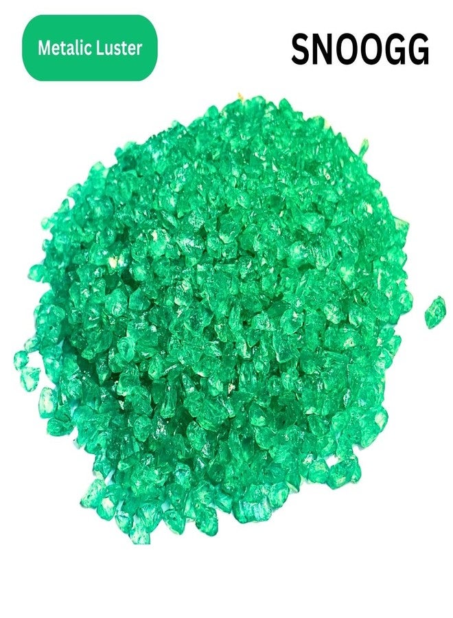 SNOOGG Crushed fire Glass 2-5 MMHigh Luster Metalic 6 Colour - 40 Grame Each.Gold Silver Dark Green Ocean Blue Coral Orange for Resin Art, DIY Crafts, Aquarium, and Home Décor - Image 5